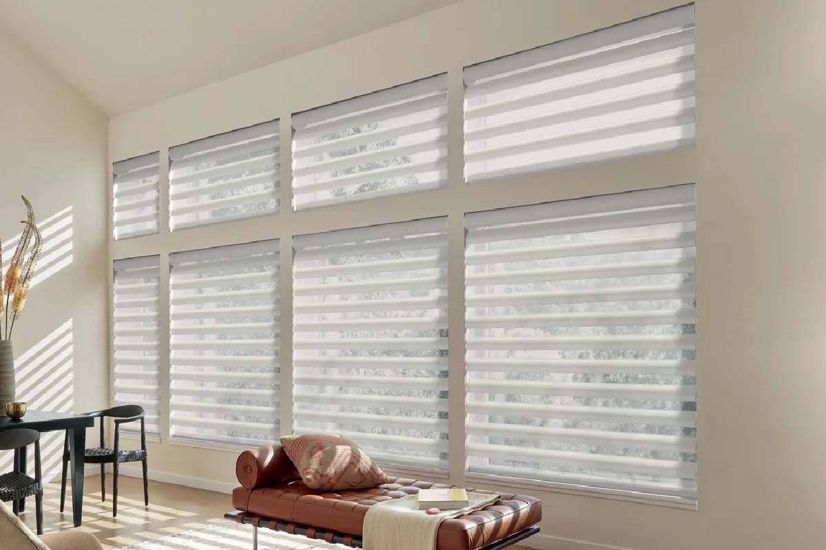 Hunter Douglas Pirouette® sheer shades, natural soft light near New York City, New York (NY)