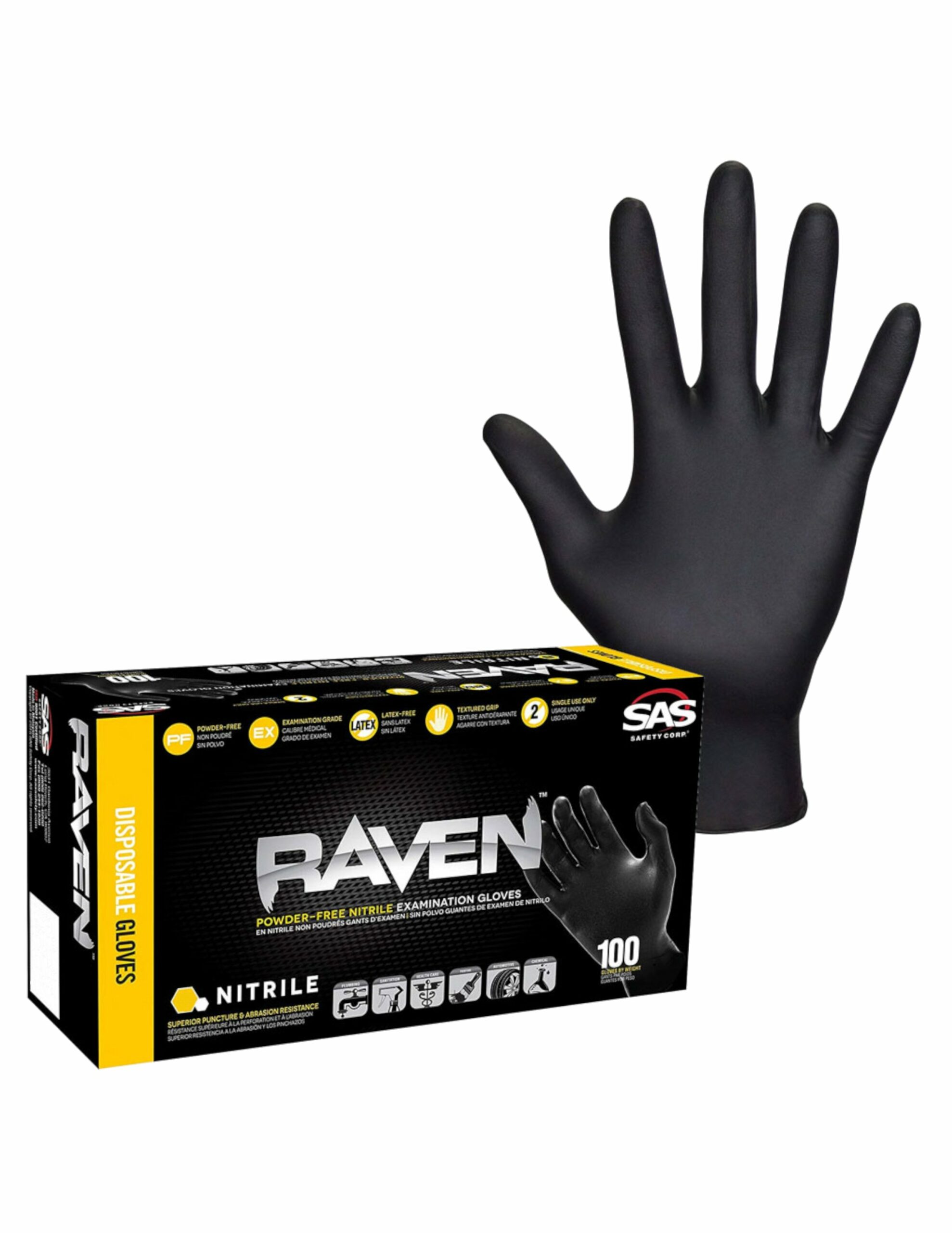 Raven Powder-free Nitrile Gloves