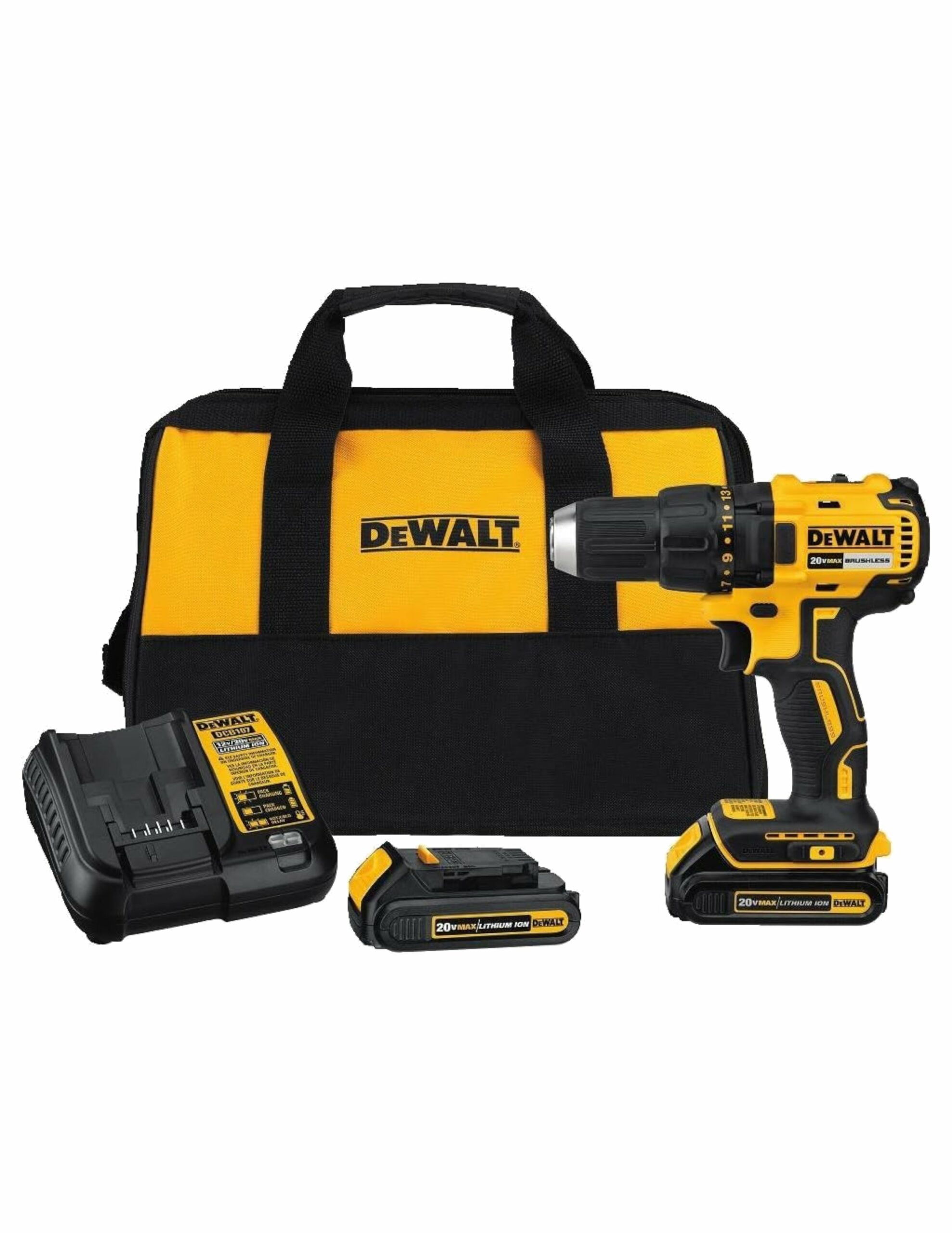 20v Max Brushless Cordless Compact Drill/driver Kit